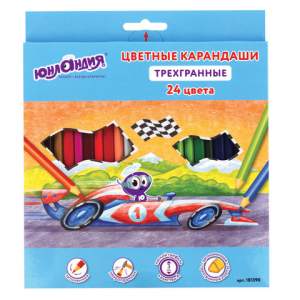 Карандаши цветные 24цв. ЮНЛАНДИЯ (Россия) ...